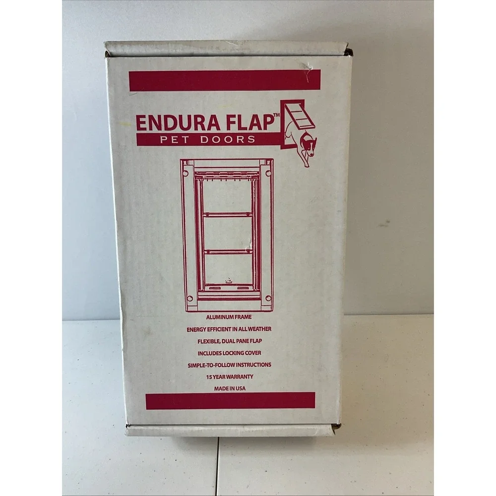 New Endura Flap Small White Double Flap for Dogs Energy Efficient All weather US